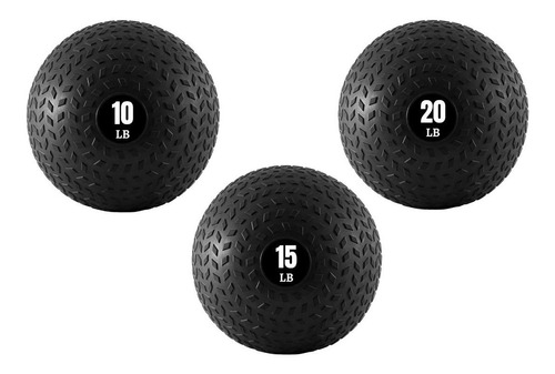 Set De 3 Pelotas De Azote, Slam Ball (10, 15 Y 20 Lbs) 