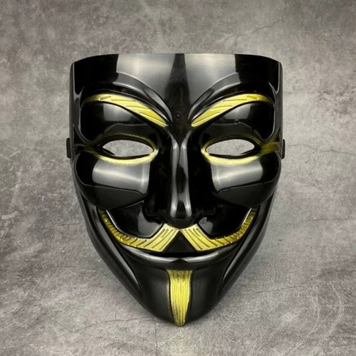 Máscara De Anonymous Negra   Para Halloween 