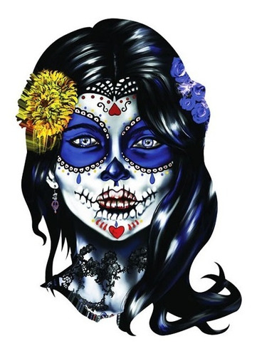 Catrina Sticker Mexico Auto Vidrio Calcomania Dia Muertos