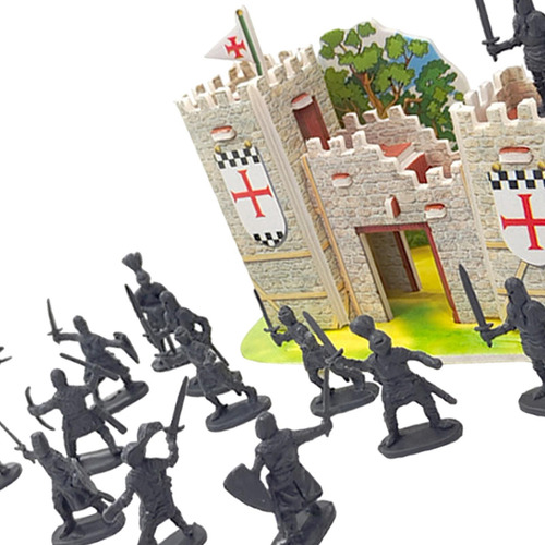 Figura De Acción De Caballero De Castillo Medieval A Gris