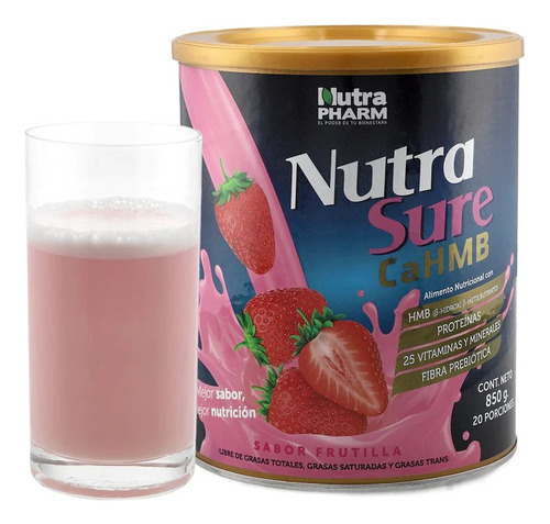 Suplemento Nutra Sure Cahmb Frutilla 850g. Agronewen