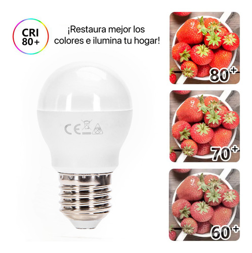 Lampara Foco Led Ahorrador G45 E27 7w 10pcs Aigostar