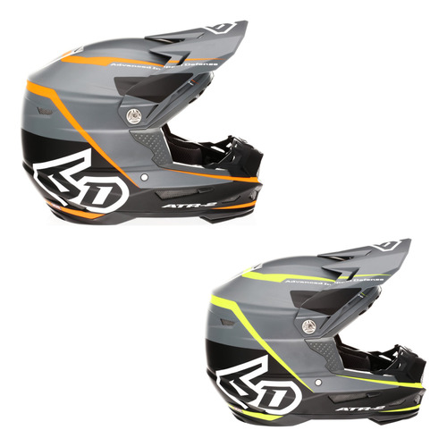 Capacete 6d  Atr2 Motocross Trilha Offroad Alpha Cores Neon