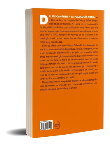 Imagen 2 de 2 de Obra Completa. Del Psicoanálisis A La Psicología, De Enrique Pichon Riviere. Editorial Paidós, Tapa Blanda En Español, 2023