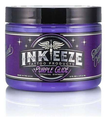 Crema Para El Cuidado Del Tatuaje Purple Glide 6 Oz