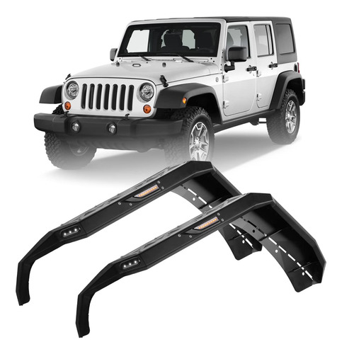 Roxx Guardabarro Delantero Para Jeep Wrangler Jk Puerta Led