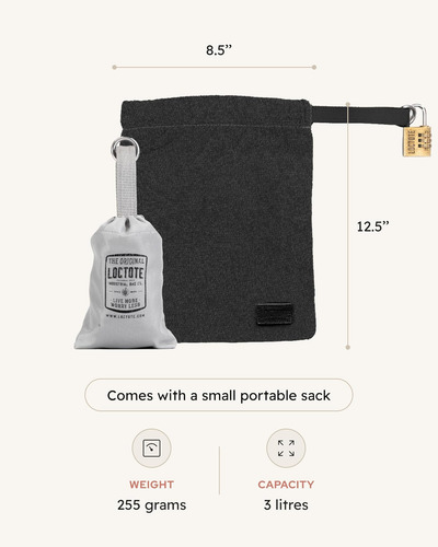 Saco Antirrobo Loctote 3l | Caja Fuerte De Viaje Portátil |