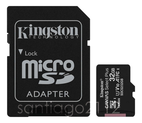 Micro Sd 32gb Kingston 100mbs Clase 10 A1 Uhs-i U1 Full Hd