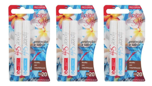 Imagem 1 de 1 de Lip Ice Soft Fps20 Prot Labial Baunilha + Cereja (kit C/03)
