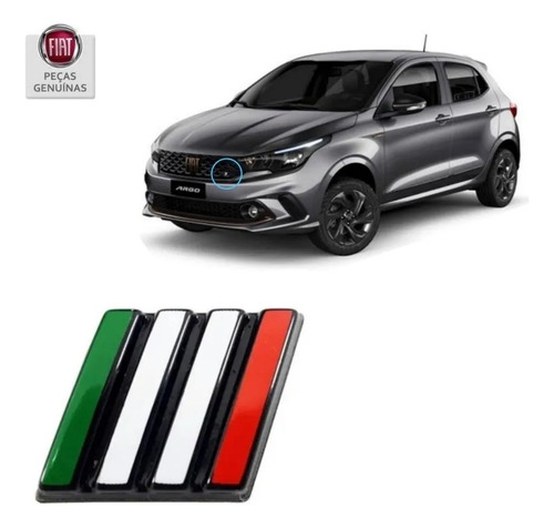 Logotipo Frontal Grade Bandeira Fiat Flag Nova Strada 2022