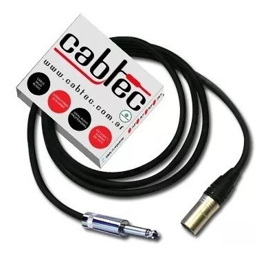 Cable Audio Xlr Canon Macho Plug Ts Mono Neutrik 25cm Cabtec
