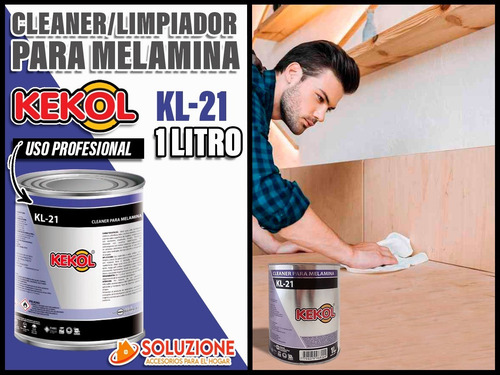 Imagen 2 de 10 de Limpiador Cleaner Melamina Kl-21 Kekol Madera Limpieza 1 Lts