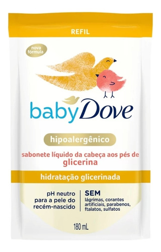 Repuesto Jabon Liquido De Glicerina Baby Dove Hipoalergenico
