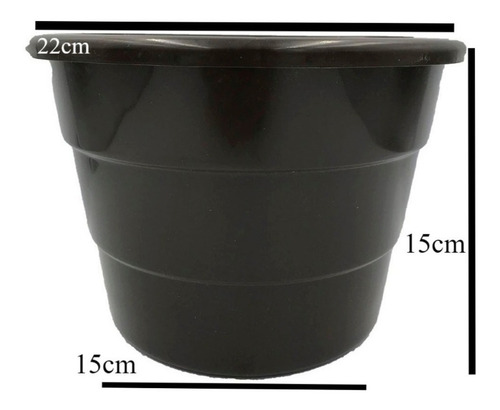 Imagem 9 de 10 de 30 Vasos De Parede Meia Lua Jardim Vertical Preto 3,0l