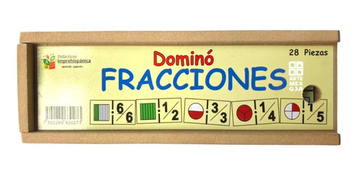 Juego Infantil Didáctico Divertido Domino Fracciones