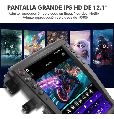 Estéreo For Ford Edge 2011-2014 Android 13 Auto Carplay Gps