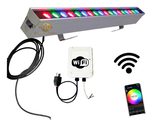 Kit Bañador Wall Washer Reflector Rgb + Box 13w 29cm