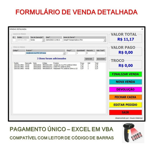 Imagem 5 de 7 de Sistema De Vendas Frente De Caixa Pdv, Estoque, Fluxo Caixa