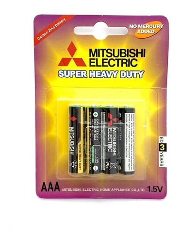 4 Pilas Aaa Mitsubishi De Control Carga Pesada Baterias 