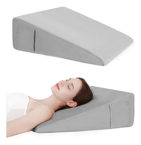 Almohada de cuña de cama con espuma viscoelástica para dormir y reflujo  ácido Gerd anti ronquidos, 7.5 pulgadas de altura