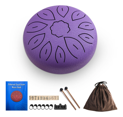 Tambor Hueco Para Instrumentos De Yoga Con Lengua De Acero D