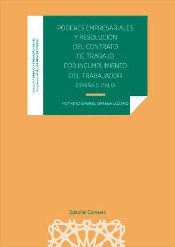 Libro Poderes Empresariales Y Resolucion Del Contrato De ...