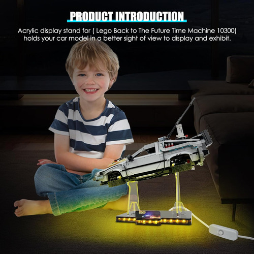 Light Up Acrylic Display Stand For Lego Back To The Futur...