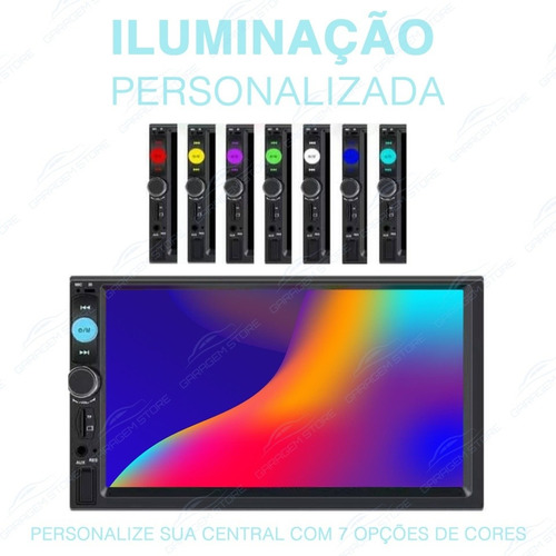 Imagem 3 de 10 de Multimídia Slim Encaixe 1 Din Mp5 Universal C/ Câmera De Ré