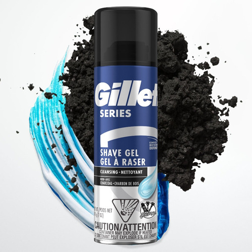 Gel Afeitar Gillette Series Cleansing Con Carbon 198g