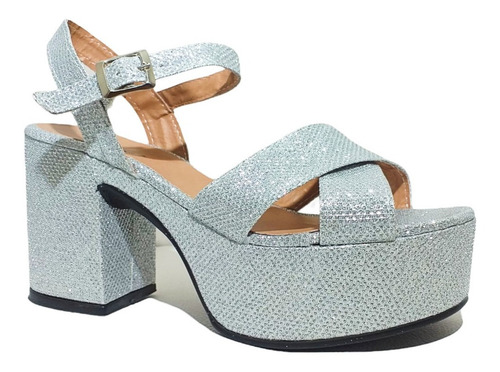 Imagen 4 de 6 de Sandalias Roma Glitter Plata