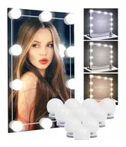 Comprar Kit 10 Focos Lamparas Luz Led Espejo Usb Maquillaje Camarin