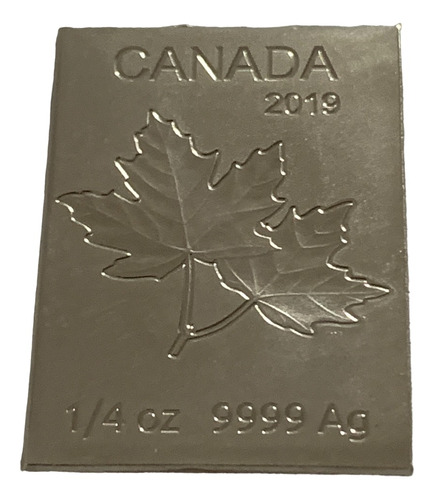 Robmar-canada-moneda Rectangular 7,78 G.de Plata Pura 0,999 