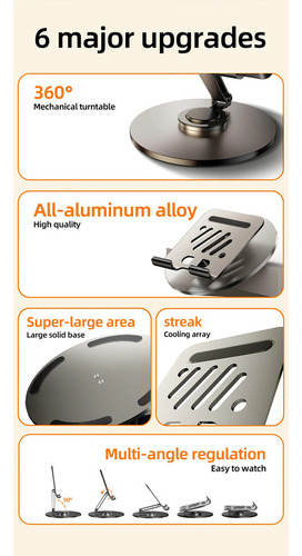 Soporte De Aleación De Aluminio Plegable De 360 Grados - Tel