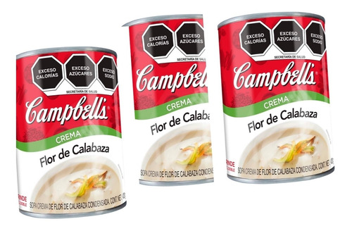 Sopa Crema Campbell's De Flor De Calabaza 420g 3pzas