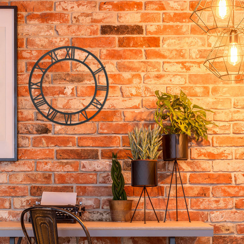 Adhesivo De Pared Con Forma De Reloj Redondo: Espejo Acrílic