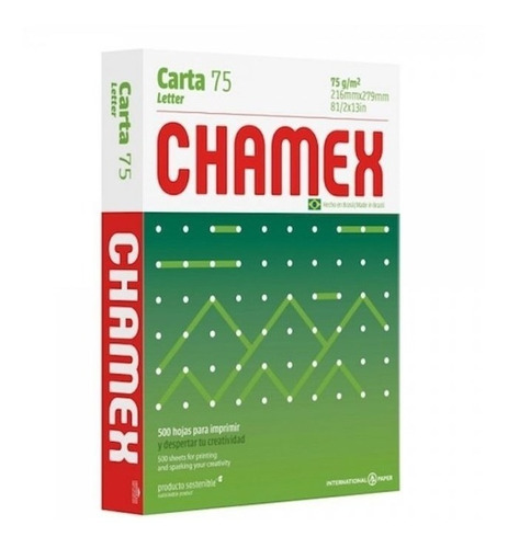 Resma Papel Tipo Carta Chamex- 500 Hojas - 75gr