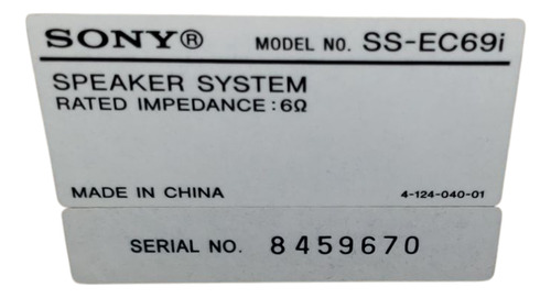 Bocinas Sony Ss-ec69i Originales 6 Ohms Negro (Usado)
