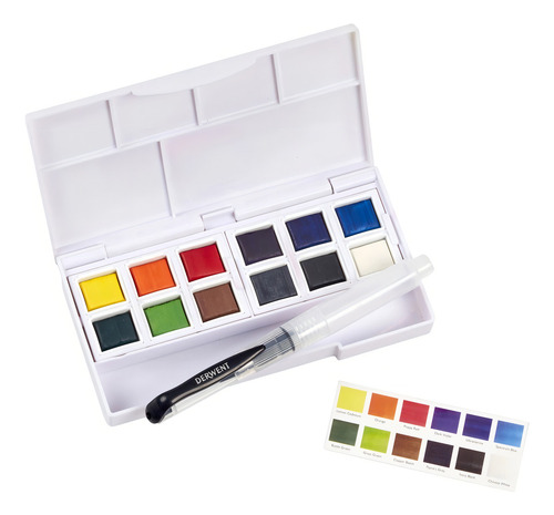 Set De Acuarelas X 12 Colores Derwent Alta Pigmentacion Color Set 12
