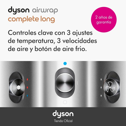 Multiestilizador Dyson Airwrap Complete Long | Níquel/cobre