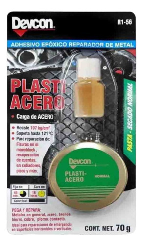 Pegamento Adhesivo Plastiacero Secado Normal R-56 70g Devcon