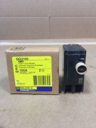 New Square D Qo2100 Type Qo 100a 120/240v Free 2 Day Air Yyr