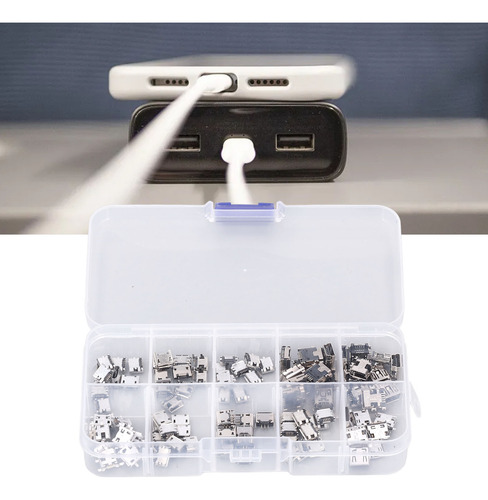 Conector Micro Mini Usb Hembra 10 Tipos Para 100 Piezas