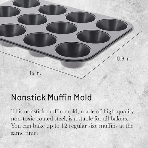 Molde Antiadherente De Buyer Para 12 Muffins Y Cupcakes