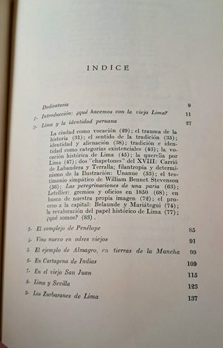 Memoria Y Utopía De La Vieja Lima Cesar Pacheco V. Tapa Dura (Usado)