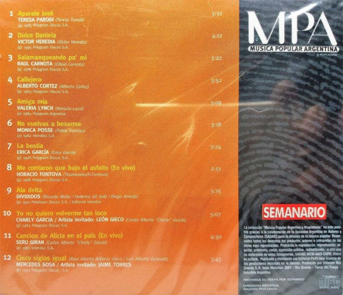 Teresa Parodi - Apurate José - Cd