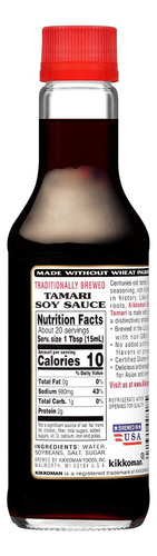 Soja Tamari Salsa De Soya Sin Gluten Free Kikkoman 296 Ml.