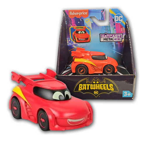 Carrinho Batwheels Batcast 1:55 Dc - Fisher Price Cor Vermelho Redbird Do Robin