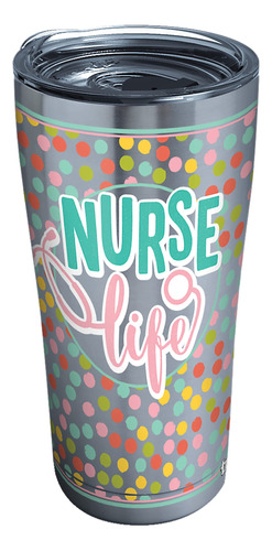 Tervis Nurse Life - Vaso Aislado Con Lunares Con Tapa Transp