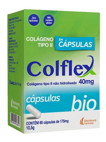 Mantecorp Colágeno Tipo Ii 60 Cápsulas Sem Sabor