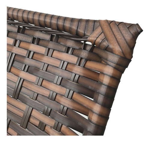 Kit 3 Cadeiras Fibra Sintética Para Varanda Jardim Área De Lazer Piscina Prédio Quintal Cor Amêndoa Ps Móveis